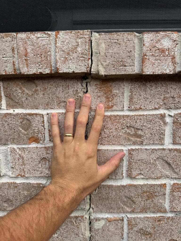 Foundation repair cracked brick in League City, TX