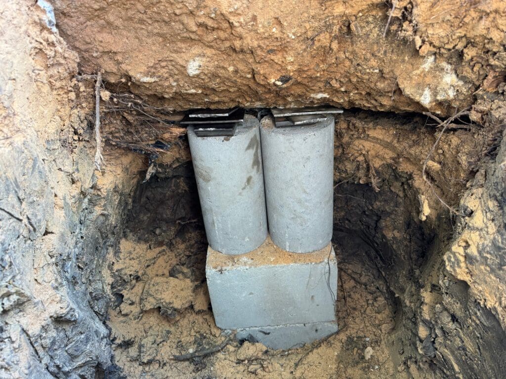 Foundation repair pressed concrete method in League City, TX