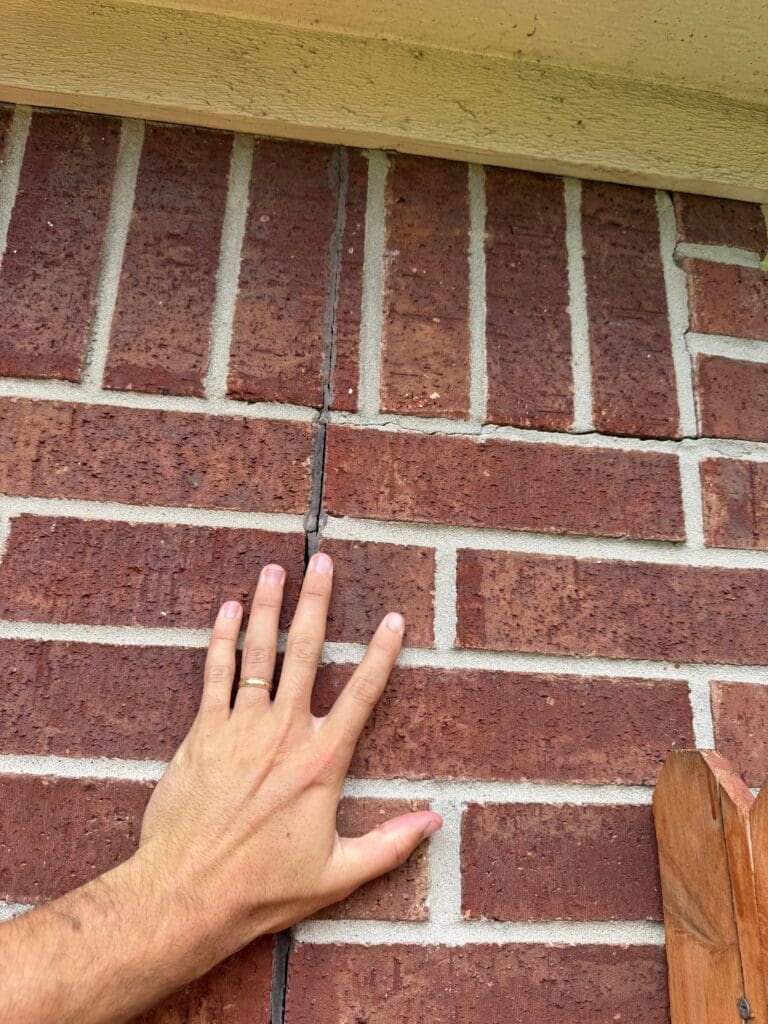 Foundation repair brick fix in League City, TX