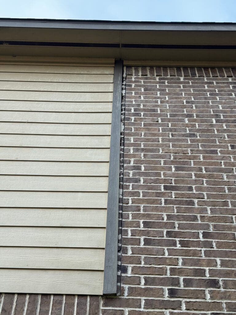 Brick seam created for a top-rated foundation repair in Pearland Texas