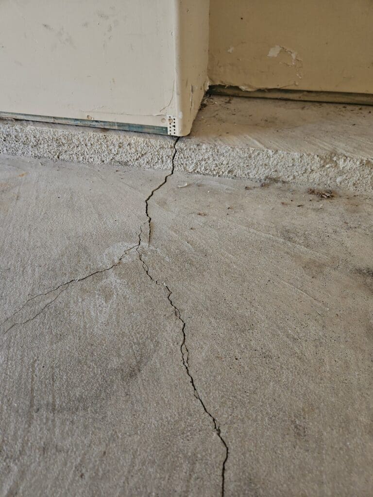 Cracked concrete slab repair company in Pearland, Texas