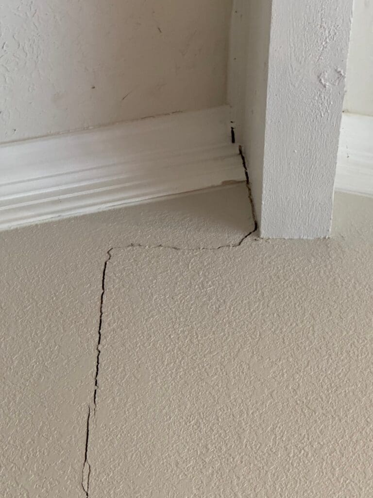 Stair step drywall crack fixes in Pearland due to foundation issues